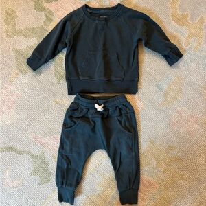 Little Bipsy Black Sweatpants & Joggers Set